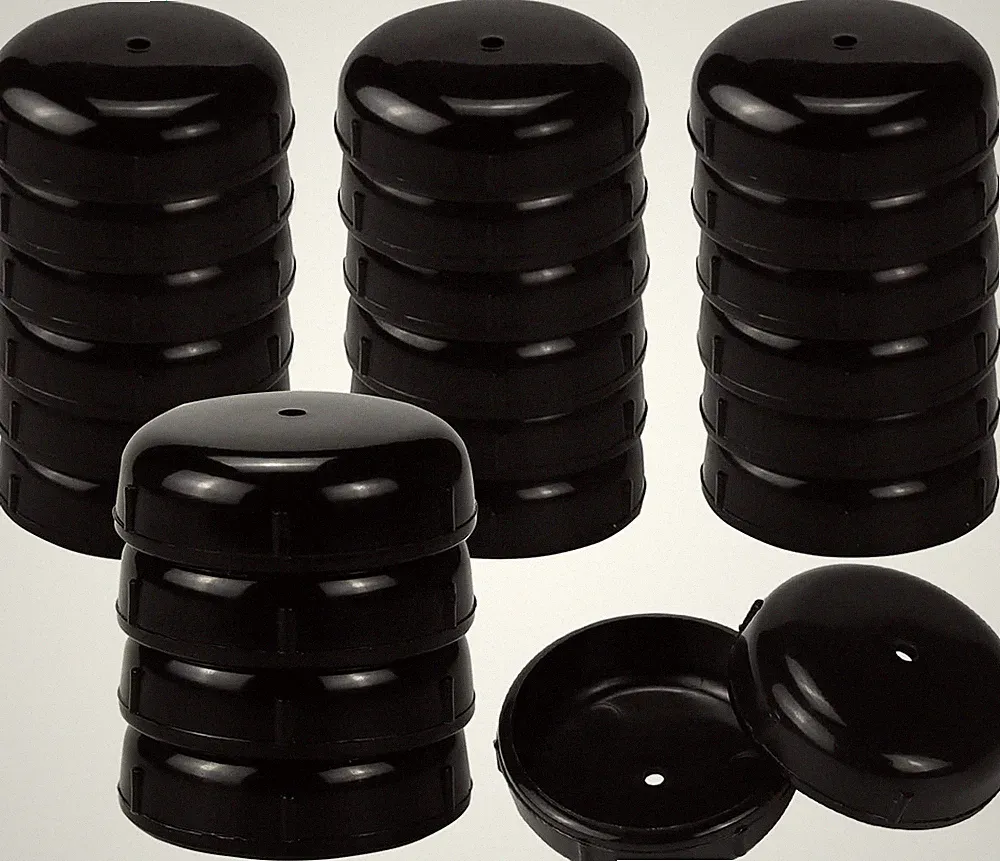 1-1/2 Inch Wrought Iron Patio Furniture Feet Caps,24 Packs round Plastic Outdoor
