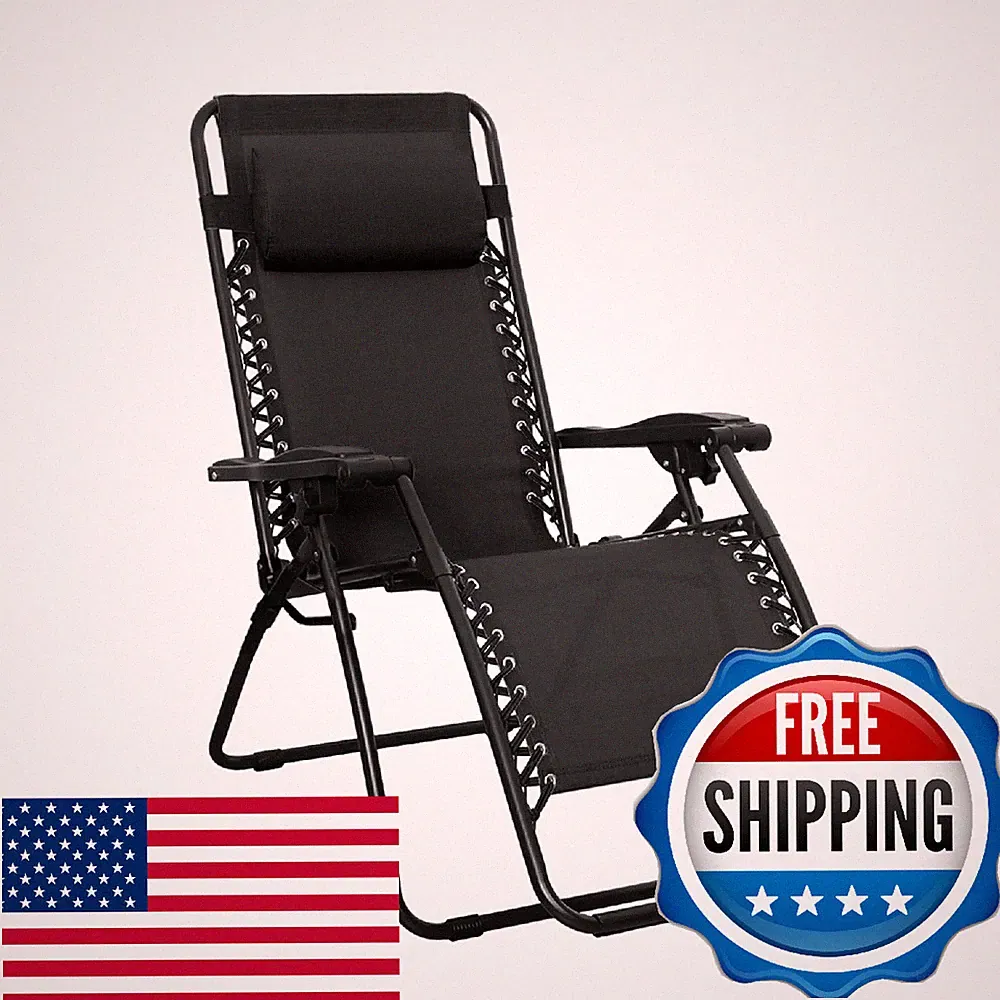 Amazon Basics Outdoor Patio Zero Gravity Portable Folding Reclining Lounge Chair