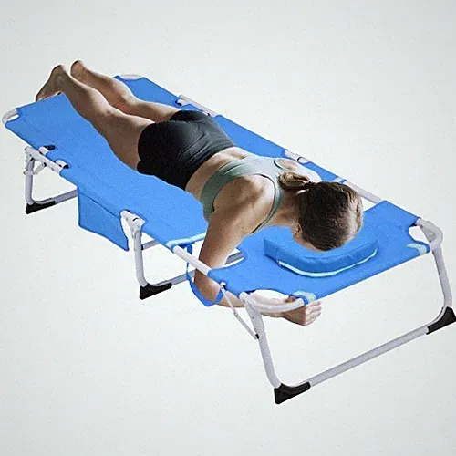 Folding lounge chair Portable three-in-one heavy-duty sunbathing chair