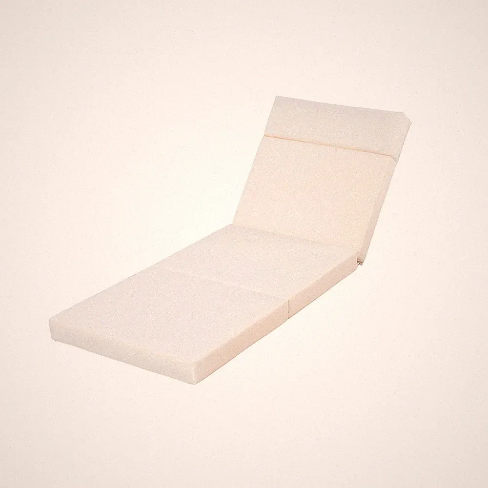 High Density Foam Outdoor Reclining Chair Cushion Foldable Headrest Support Sun