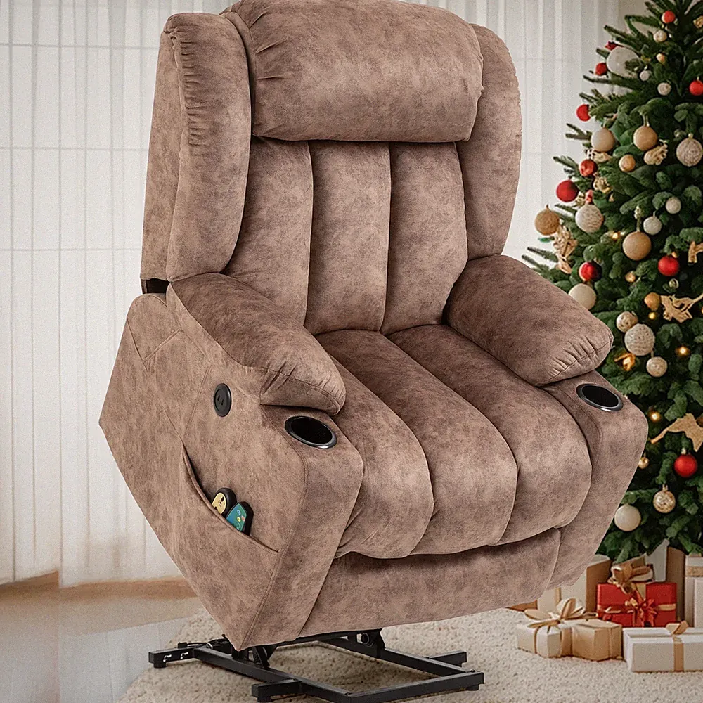 Large Power Lift Electric Recliner Chair with Massage & Heat for Big Tall Man