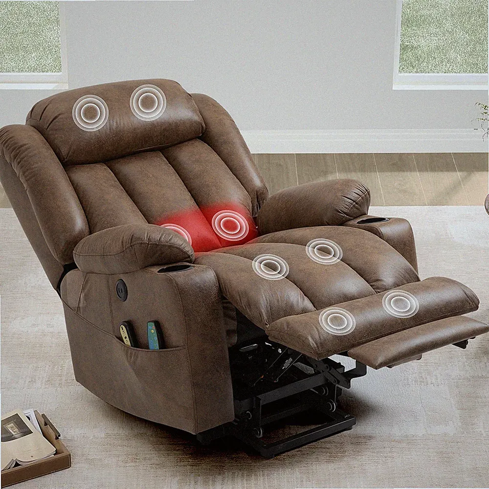 Large Power Lift Recliner Chair for Elderly, Lift Chair with Massage and Heat