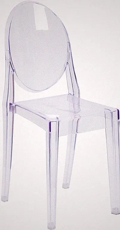 Modern Ghost Side Chair in Transparent Crystal - Dining Chair, Accent Chair