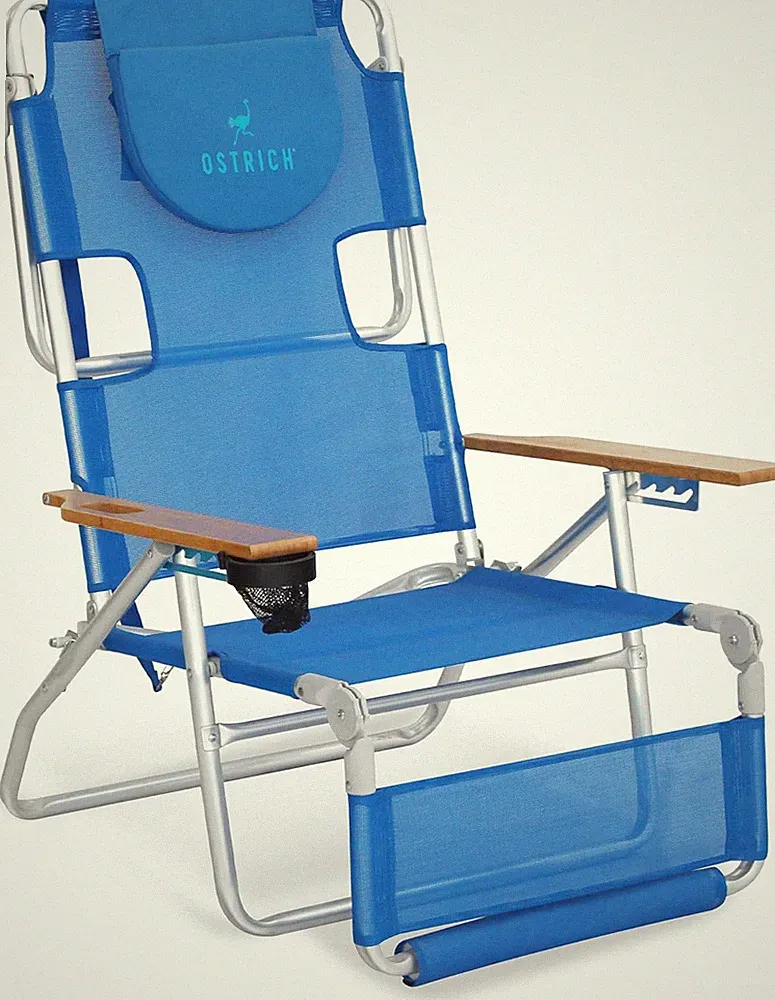 Ostrich the Original 3N1 Lightweight Beach Reclining Lounge Chair with Footrest