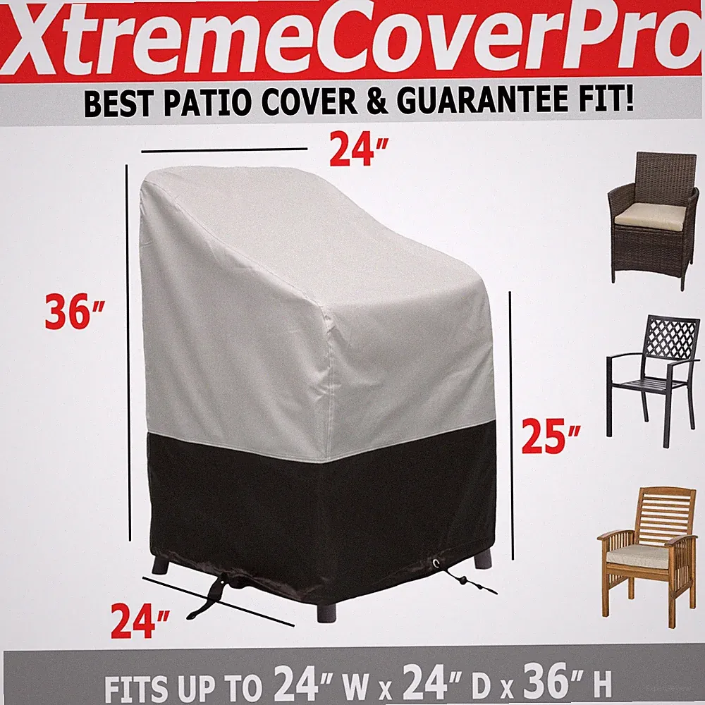 Outdoor Waterproof Patio Furniture Cover 2 Packs Chair Seat Sofa 24x24x36 Gold