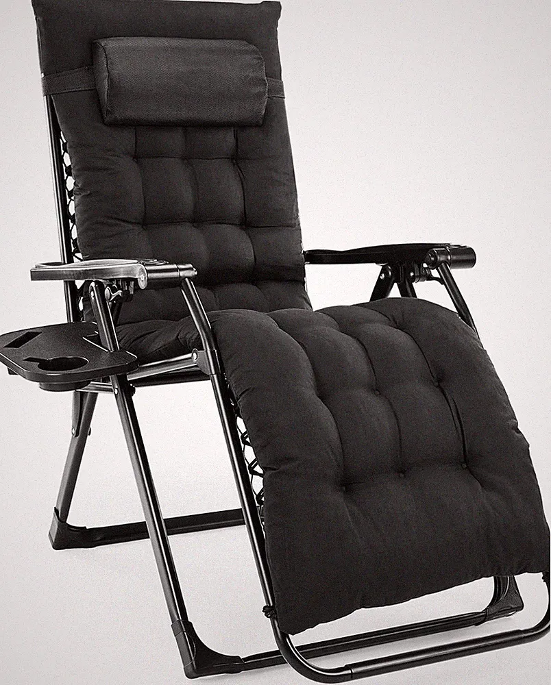 Oversized Zero Gravity Chair with Cup Holder, Portable Recliner for Outdoors