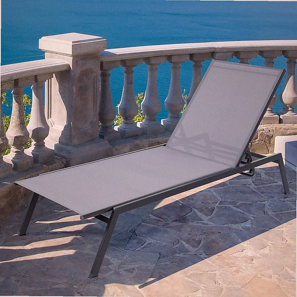 Patio 6-Position Adjustable Lounge Chair Outdoor Reclining Chair Poolside