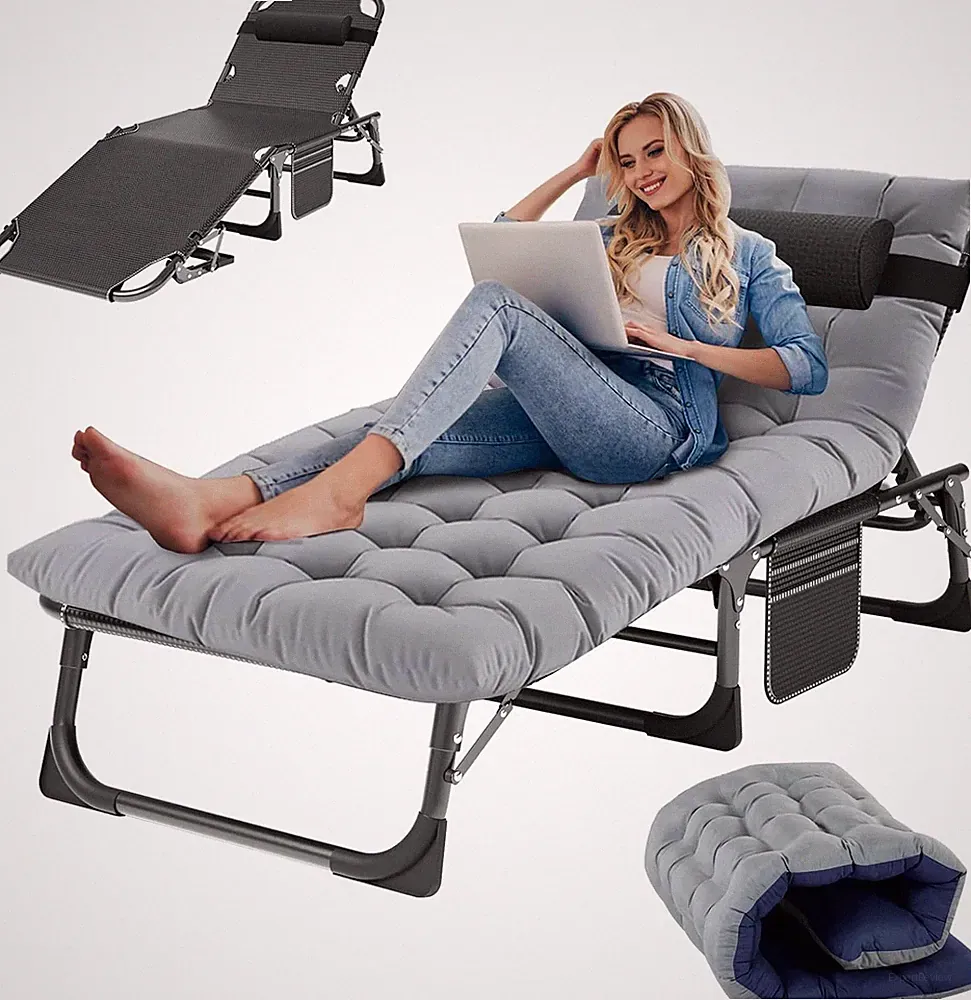 Versatile Folding Lounge Chair for Beach, Camping & Pool Relaxation