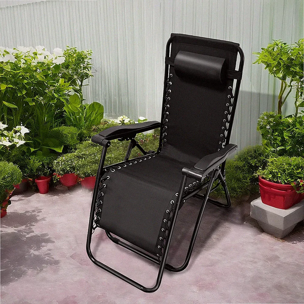 Zero Gravity Lounge Chair w/Pillow, Reclining Adjustable, Folding Lounge Lawn