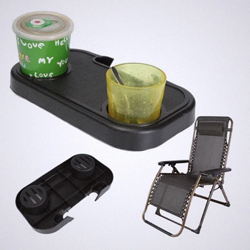 Zero Gravity Recliner Sun Lounger Chair Tray Side Clip Table Cup Holder Outdoor